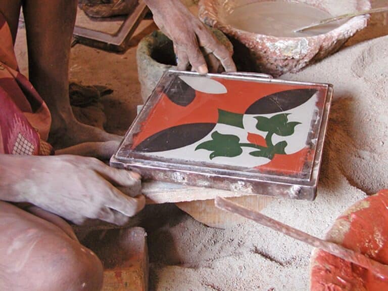 athangudi ciment tiles fabrication demo