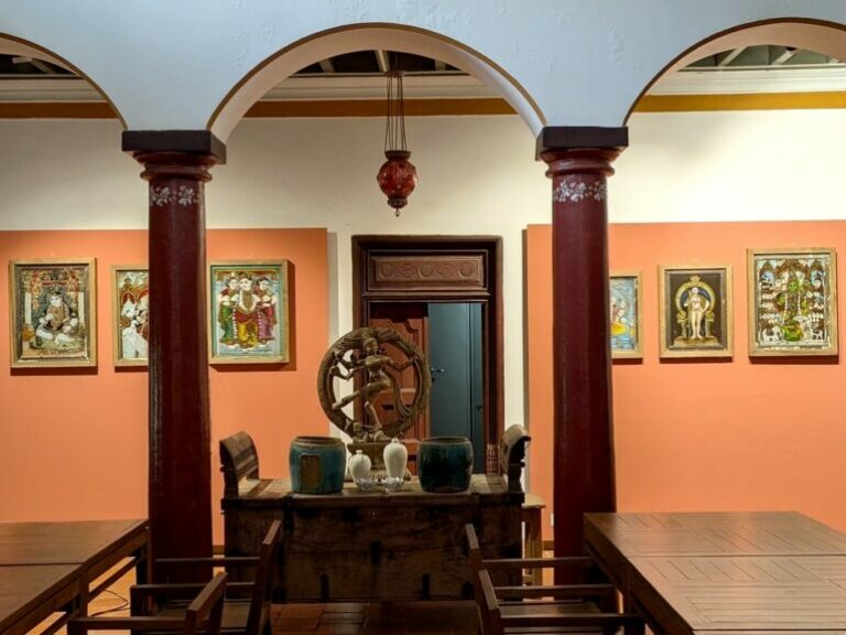 collection of thanjavur reverse glass paintings