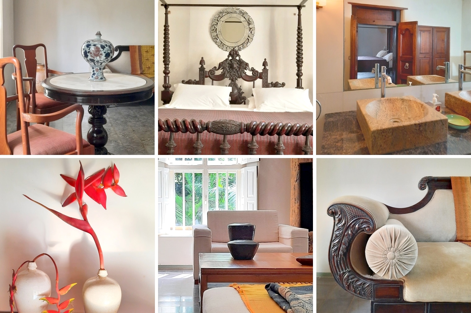 Elegant heritage-style rooms at Saratha Vilas Chettinad showcasing traditional architecture and modern comfort