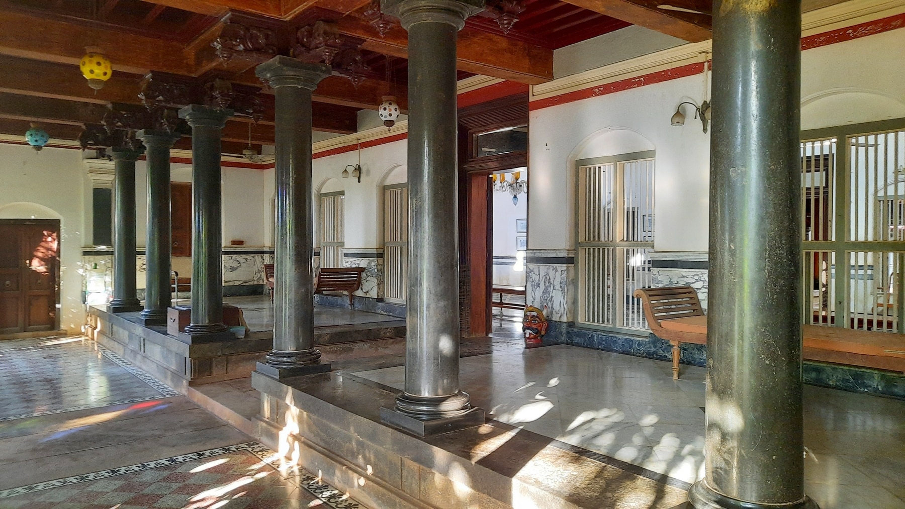 Luxury heritage mansion entrance verandah