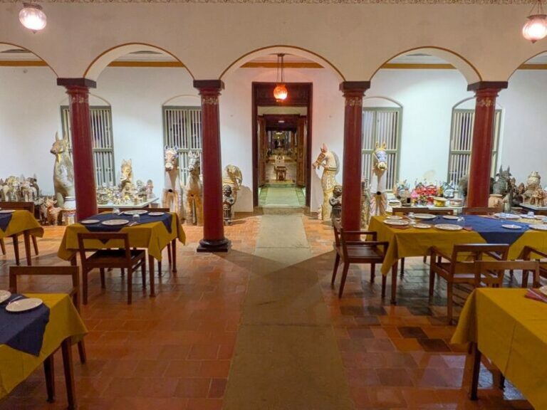 Heritage Chettinad architecture meets modern luxury in the dinning hall