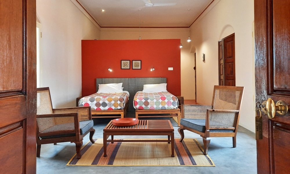 nandi heritage rooms at Saratha Vilas Chettiand Palace hotel